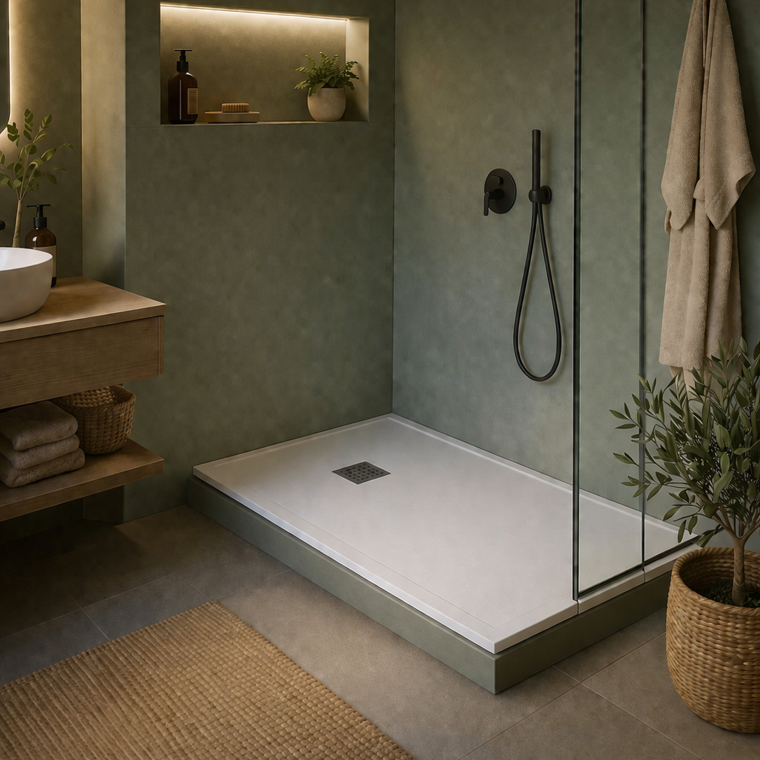 Comment installer un receveur de douche avec un support réglable ?