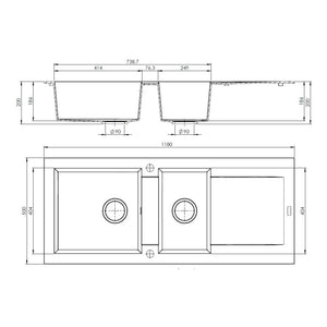 BALSA 2 Becken Granitspüle